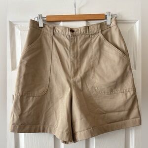 Vintage Beige High Waisted Shorts